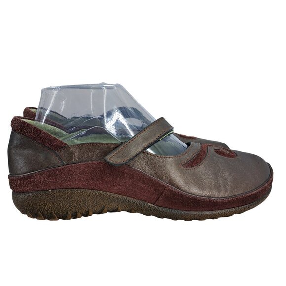 Naot Matai Brown Bronze Leather Mary Jane Comfort Shoes Size 38 US 7 Artsy - Picture 12 of 15